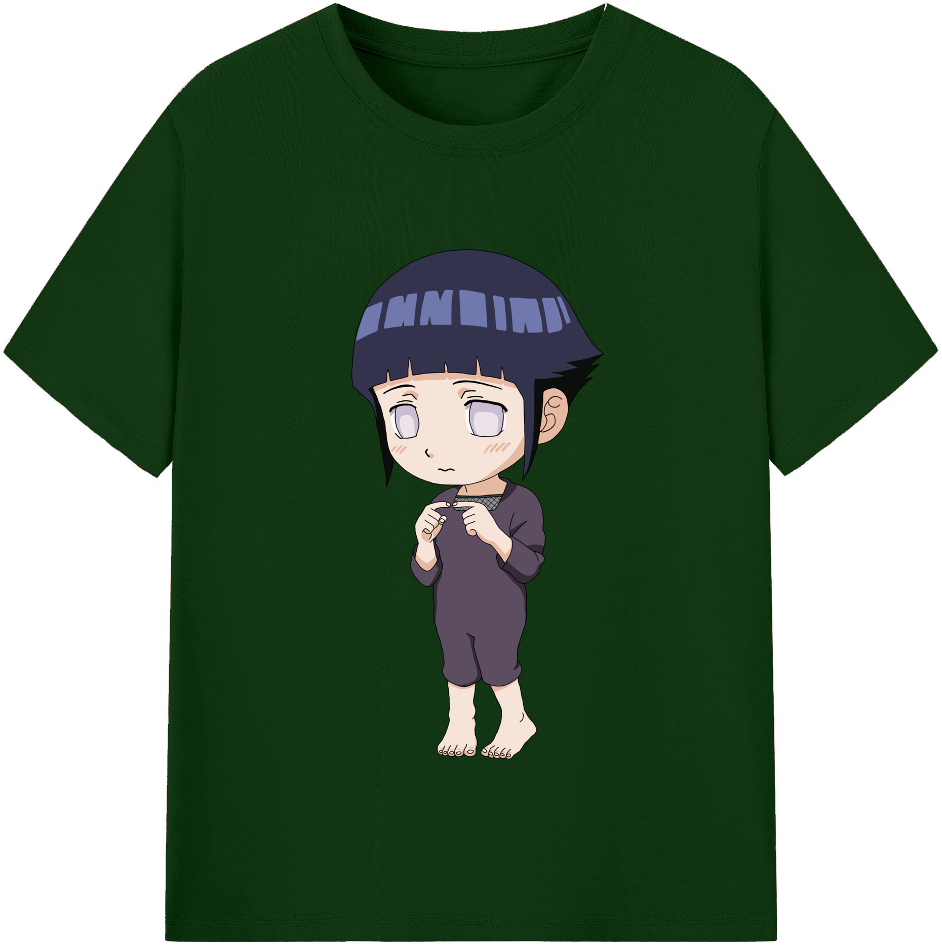 （画像用） NARUTO -ナルト- 日向ヒナタ Hyūga Hinata 綿100％半袖Tシャツ（フロントプリント）